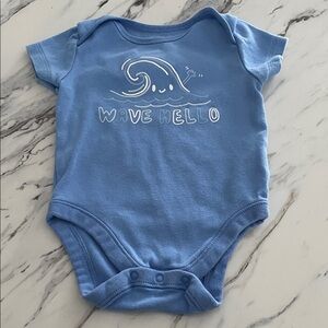 Blue Wave Hello Baby Onsie